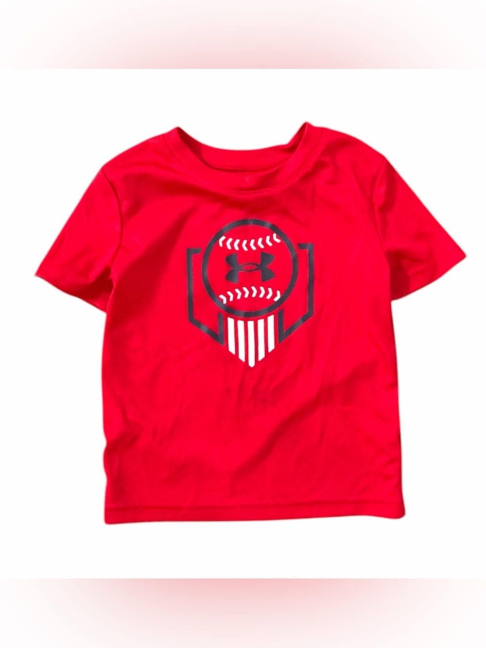 Under Armour Red Boys' Baseball Graphic Short Sleeve Tee